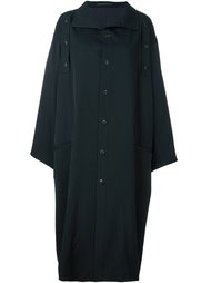объемное однобортное пальто Yohji Yamamoto