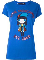 футболка декорированная пайетками Love Moschino