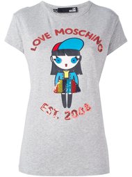 футболка декорированная пайетками Love Moschino
