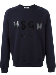 толстовка с принтом логотипа MSGM