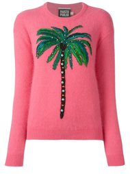 свитер с аппликацией пальмы  Fausto Puglisi