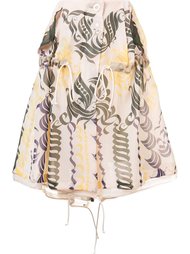 calligraphy print drawstring skirt Sacai