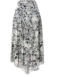 юбка с цветочным принтом   Saint Laurent