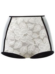 panelled lace hot pants Emannuelle Junqueira