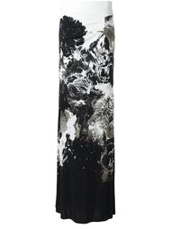 юбка с цветочным принтом   Roberto Cavalli