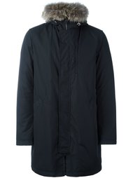 fur trimmed hooded parka Herno
