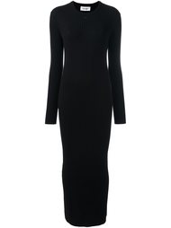 длинное платье в рубчик Courrèges