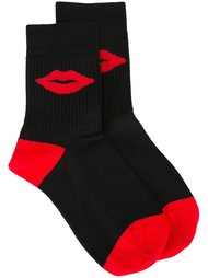 носки с принтом губ Paul Smith