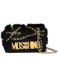 сумка через плечо с искусственным мехом Moschino