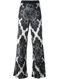 floral print flared trousers Hache