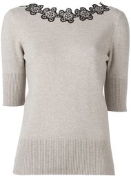 floral lace knitted top Etro