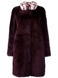 mink fur collar shearling coat  Giambattista Valli