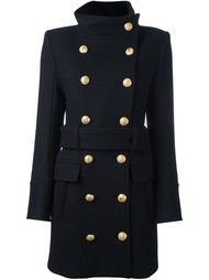 tied double breasted coat Balmain