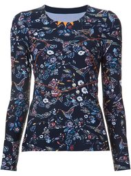 floral print fine knit sweatshirt Lucas Hugh