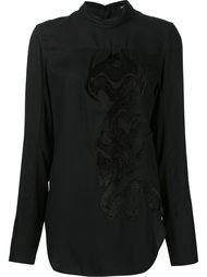 jacquard mock neck blouse Ann Demeulemeester