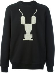 embroidered crew neck sweatshirt Rick Owens DRKSHDW