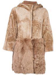 hooded mid-length coat Drome
