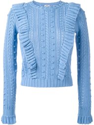 cable knit ruffled jumper Manoush