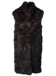 sleeveless sable fur coat Liska