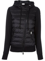 пуховик с капюшоном и стегаными панелями Moncler