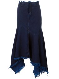 frayed asymmetric denim skirt Marques'almeida