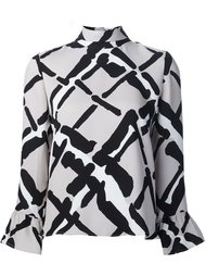 блузка с оборками на рукавах Derek Lam