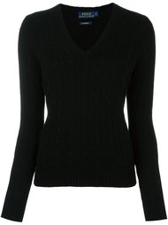 cable knit v neck jumper Polo Ralph Lauren