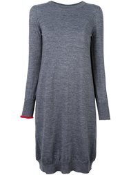 contrast sleeve knitted dress Erika Cavallini