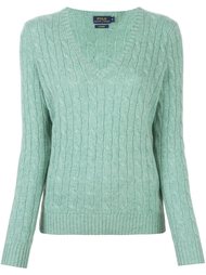 cable knit v neck jumper Polo Ralph Lauren