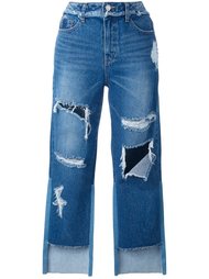 укороченные джинсы с рваными деталями Steve J &amp; Yoni P