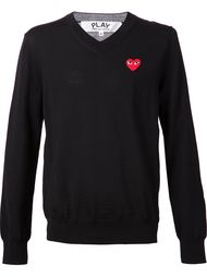 свитер с V-образным вырезом 'Play' Comme Des Garçons Play
