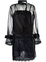 прозрачное платье с панельным дизайном Sacai