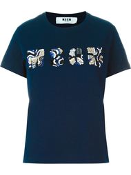 футболка с отделкой из бусин MSGM