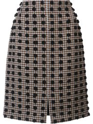 plaid pattern straight skirt Sonia Rykiel