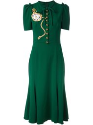 платье с аппликацией часов Dolce &amp; Gabbana