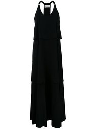 длинное платье с V-образным вырезом Strateas Carlucci