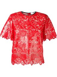 кружевная блузка с коротким рукавом MSGM