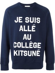 quote print sweatshirt Maison Kitsuné