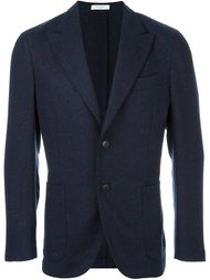 flocked peaked lapel blazer Boglioli