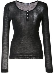 fine knit ribbed top  T By Alexander Wang