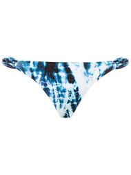 side woven printed bikini bottom Blue Man