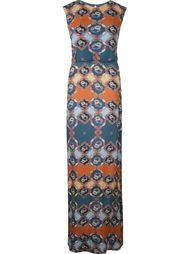 длинное платье с абстрактным принтом Emannuelle Junqueira