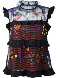 floral embroidered blouse Fendi