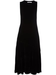 расклешенное бархатное платье T By Alexander Wang