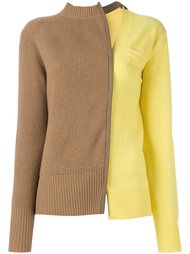 двухцветный свитер  Sacai