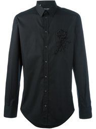 рубашка с аппликацией розы Dolce &amp; Gabbana