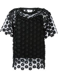 sheer floral embellished blouse Carven