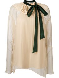 блузка с бархатным воротником Chloé
