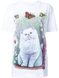 футболка с котом и бабочками Wall