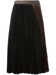 plissé pleated midi skirt Sacai